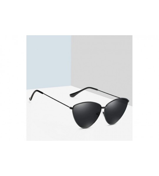 Aviator Sunglasses New Trend Fashion Personality Triangle Cat Eye Color Coating UV400 8 - 8 - CT18YZUUWXL $18.42