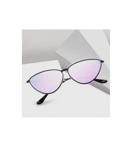 Aviator Sunglasses New Trend Fashion Personality Triangle Cat Eye Color Coating UV400 8 - 8 - CT18YZUUWXL $18.42