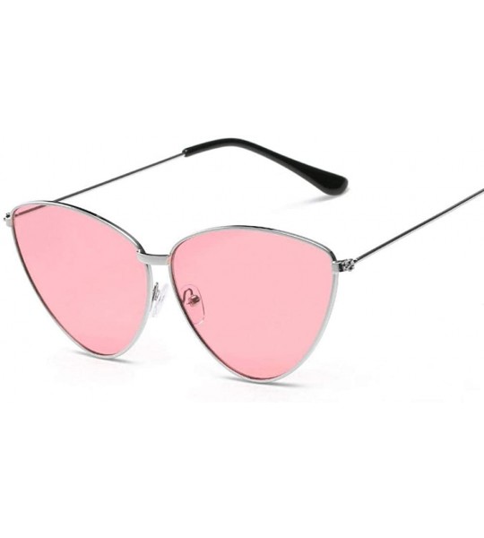 Aviator Sunglasses New Trend Fashion Personality Triangle Cat Eye Color Coating UV400 8 - 8 - CT18YZUUWXL $18.42