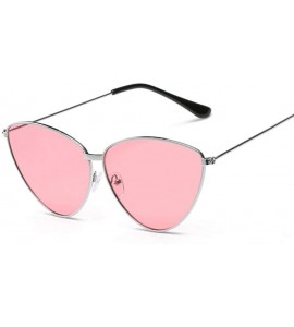 Aviator Sunglasses New Trend Fashion Personality Triangle Cat Eye Color Coating UV400 8 - 8 - CT18YZUUWXL $18.42