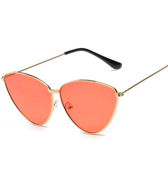 Aviator Sunglasses New Trend Fashion Personality Triangle Cat Eye Color Coating UV400 8 - 8 - CT18YZUUWXL $18.42