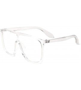 Shield Clear Flat One Piece Shield Lens Square Sunglasses - Clear - CL190DRS0SO $26.31