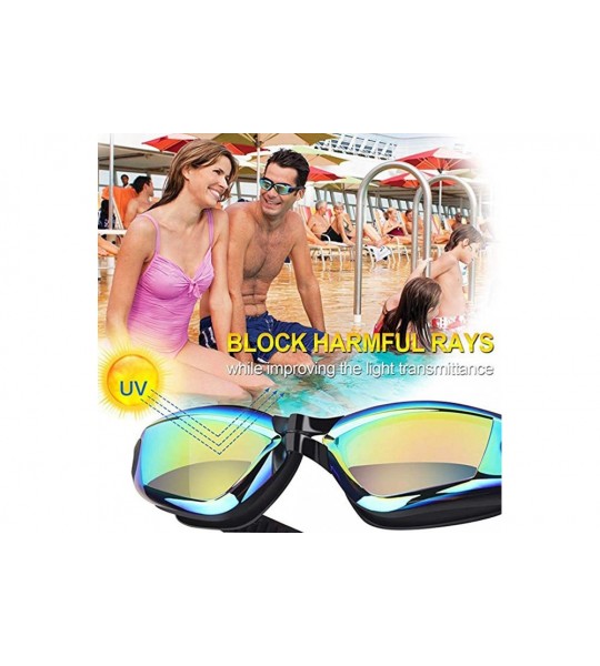 Wrap Unisex Swimming Goggles Glasses - Colorful HD Waterproof Anti-Fog Full Frame Goggles - Pink - CD196M2AUA8 $27.58