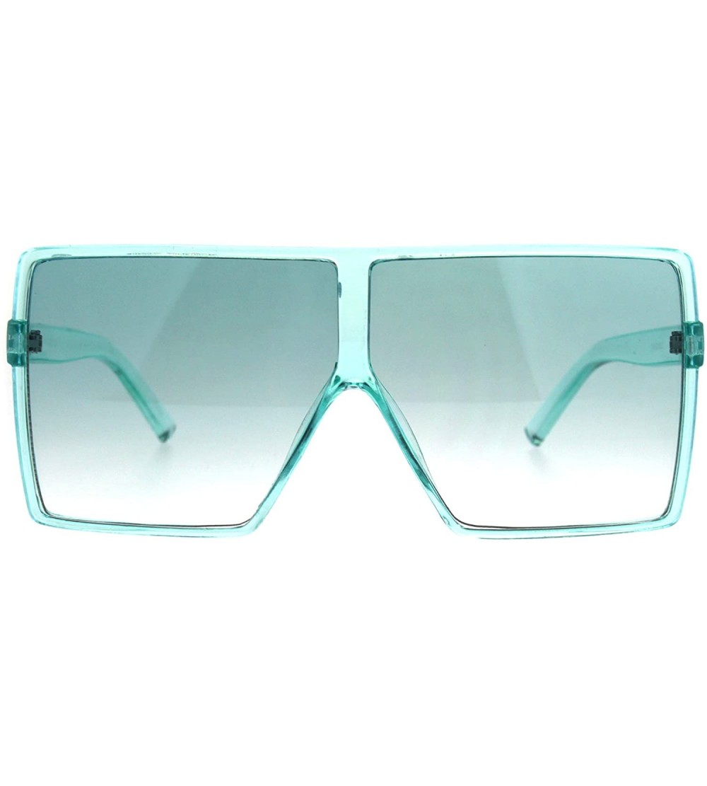 Square Super Oversized Sunglasses Womens Retro Fashion Square Cover Shades - Mint - CH18C20D043 $22.01
