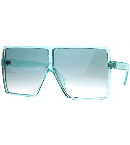 Square Super Oversized Sunglasses Womens Retro Fashion Square Cover Shades - Mint - CH18C20D043 $22.01