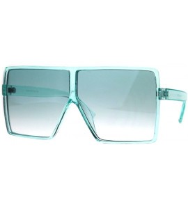 Square Super Oversized Sunglasses Womens Retro Fashion Square Cover Shades - Mint - CH18C20D043 $22.01