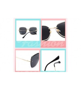 Square Square Sunglasses Large Frame Personality Fashion Sunglasses Men and Women Universal Glasses - 2 - CF1903Y5XMD $59.53