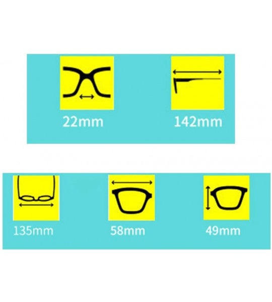 Square Square Sunglasses Large Frame Personality Fashion Sunglasses Men and Women Universal Glasses - 2 - CF1903Y5XMD $59.53