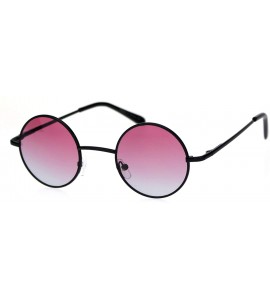 Round Super Snug Small Round Circle Lens Hippie Metal Rim Sunglasses - Black Pink Blue - CP18R3050SS $19.35