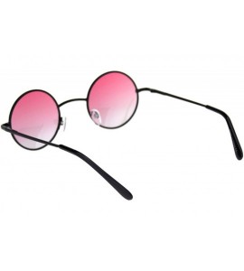 Round Super Snug Small Round Circle Lens Hippie Metal Rim Sunglasses - Black Pink Blue - CP18R3050SS $19.35