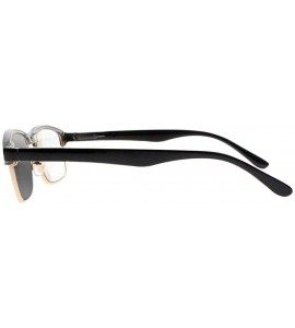 Rectangular Mens Metal Half Transition Photochromic Bifocal UV400 Sunglasses Reading Glasses - Black - CN18K6CN5QG $41.75