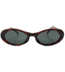 Oval Old School Classic Vintage 70s 80s Oval Sunglasses - Brown - CL18ECEO28T $22.73