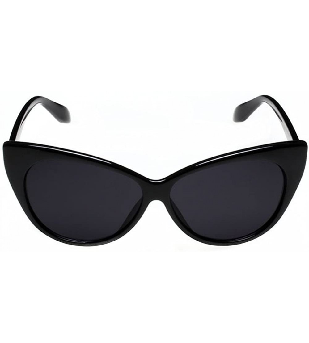 Oversized Women Mod Chic Super Cat Eye Sunglasses Vintage Fashion - 0black - CW12O8NGVT3 $18.64