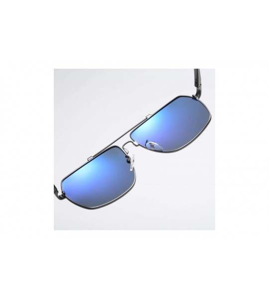 Aviator Elasticity Frame Sunglasses for Men HD Polarized UV400 Protection Outdoor Driver Glasses - D - C7197XHOR7T $34.40