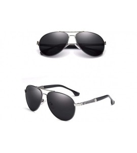 Aviator Men's Sunglasses Driving Polarizer Classic Large Frame Sunglasses - C - CK18QCC6K4T $56.56