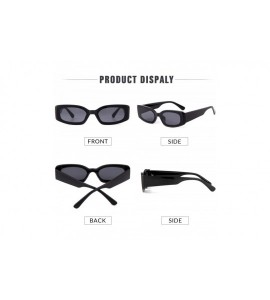 Goggle Rectangle Sunglasses for Women Retro Fashion Sunglasses UV 400 Protection Square Frame Eyewear - C018AS000DX $25.38