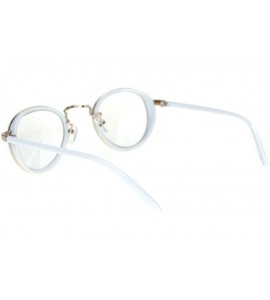 Round Retro Vintage Style Double Rim Round Dad Eyeglasses - Gold White - CV18R5STL97 $23.49