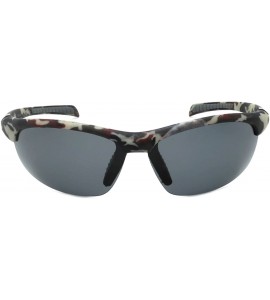 Rimless Sports Sunglasses with 1.1 mm Polarized Lens 570008CAMO-P1 - Maroon/L.gn/Blk - C7128K8IYFD $25.29