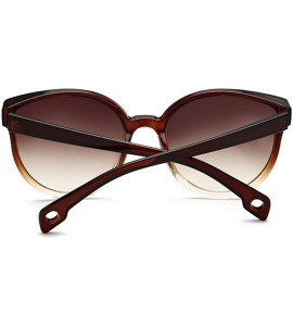 Oversized Cat Eye Sunglasses Women Men Vintage Gradient Glasses Retro Sun Female Eyewear UV400 Fashion Drive Outdoor - C8 - C...