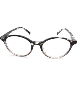 Round shoolboy fullRim Lightweight Reading spring hinge Glasses - Z1 Shiny Handmade Black Grey Tortoise - CM18TYKQM7E $33.84