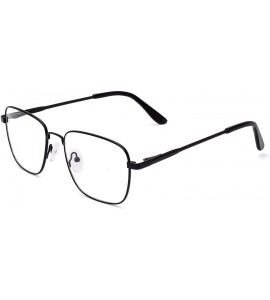 Rectangular Men's Metal Frame Progressive Multifocus Reading Glasses-M5816 - C3 Black - CJ18QMYUU9C $35.69