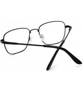 Rectangular Men's Metal Frame Progressive Multifocus Reading Glasses-M5816 - C3 Black - CJ18QMYUU9C $35.69