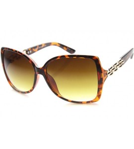 Butterfly Women's Oversize Metal Temple Accent Gradient Lens Butterfly Sunglasses 62mm - Tortoise-gold / Amber - C7126OMU5LD ...