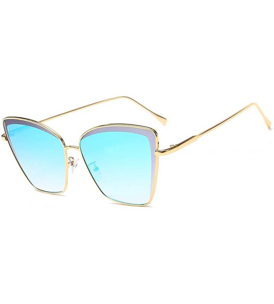 Sport Sunglasses The New Wave of Female Korean Tinted Sunglasses Sunglasses Retro Sunglasses - Blue - CA197HTLXTL $38.71