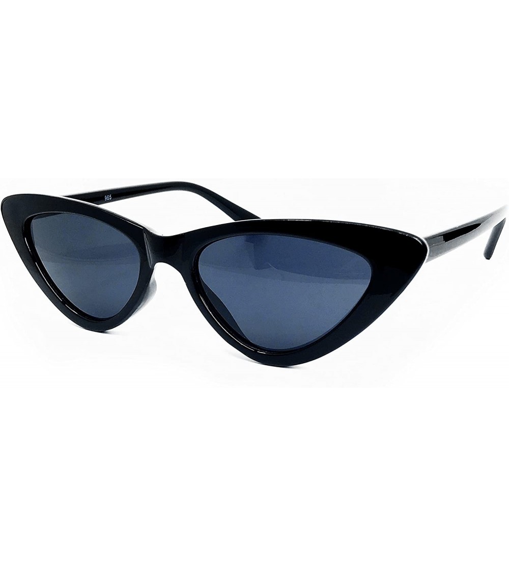 Goggle A3329 Clout Goggles Cat Eye Vintage Mod Style Retro Kurt Cobain Sunglasses - Black - C618D90TSQZ $27.35