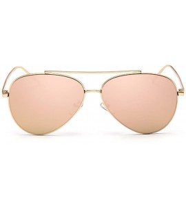 Square Unisex Polarized Sunglasses Thin Frame colorful Lens UV400 protection - Gold/Pink - CL128ECGW8L $30.77