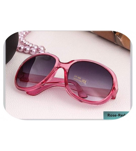 Goggle Retro Classic Sunglasses Women Oval Shape Oculos De Sol Feminino Fashion Sunglaasses Price Girls - Rose-red - CP197A33...