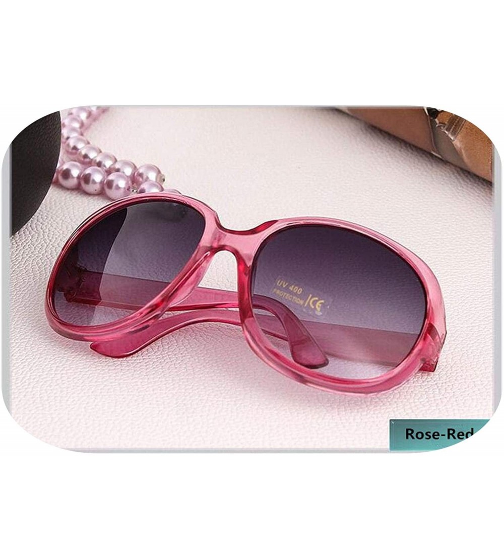 Goggle Retro Classic Sunglasses Women Oval Shape Oculos De Sol Feminino Fashion Sunglaasses Price Girls - Rose-red - CP197A33...