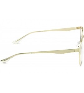 Round Vintage Clear Lens Eyeglasses Round Metal Retro Men Women Fashion - Gold - CP18EMGROET $23.95