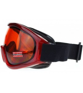 Goggle Brown Lens Aerodynamic Large Anti Fog Double Lens Snowboard Ski Goggle - Red Brown - CD1272AEFDT $34.65