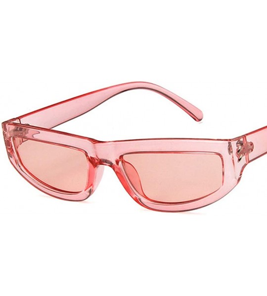 Rectangular Unisex Sunglasses Fashion Bright Black Grey Drive Holiday Rectangle Non-Polarized UV400 - Pink - CG18RKGAWI7 $16.83