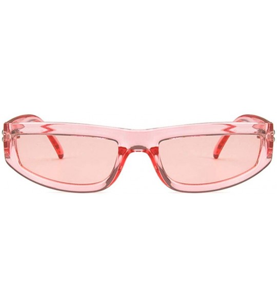 Rectangular Unisex Sunglasses Fashion Bright Black Grey Drive Holiday Rectangle Non-Polarized UV400 - Pink - CG18RKGAWI7 $16.83