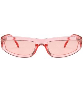 Rectangular Unisex Sunglasses Fashion Bright Black Grey Drive Holiday Rectangle Non-Polarized UV400 - Pink - CG18RKGAWI7 $16.83