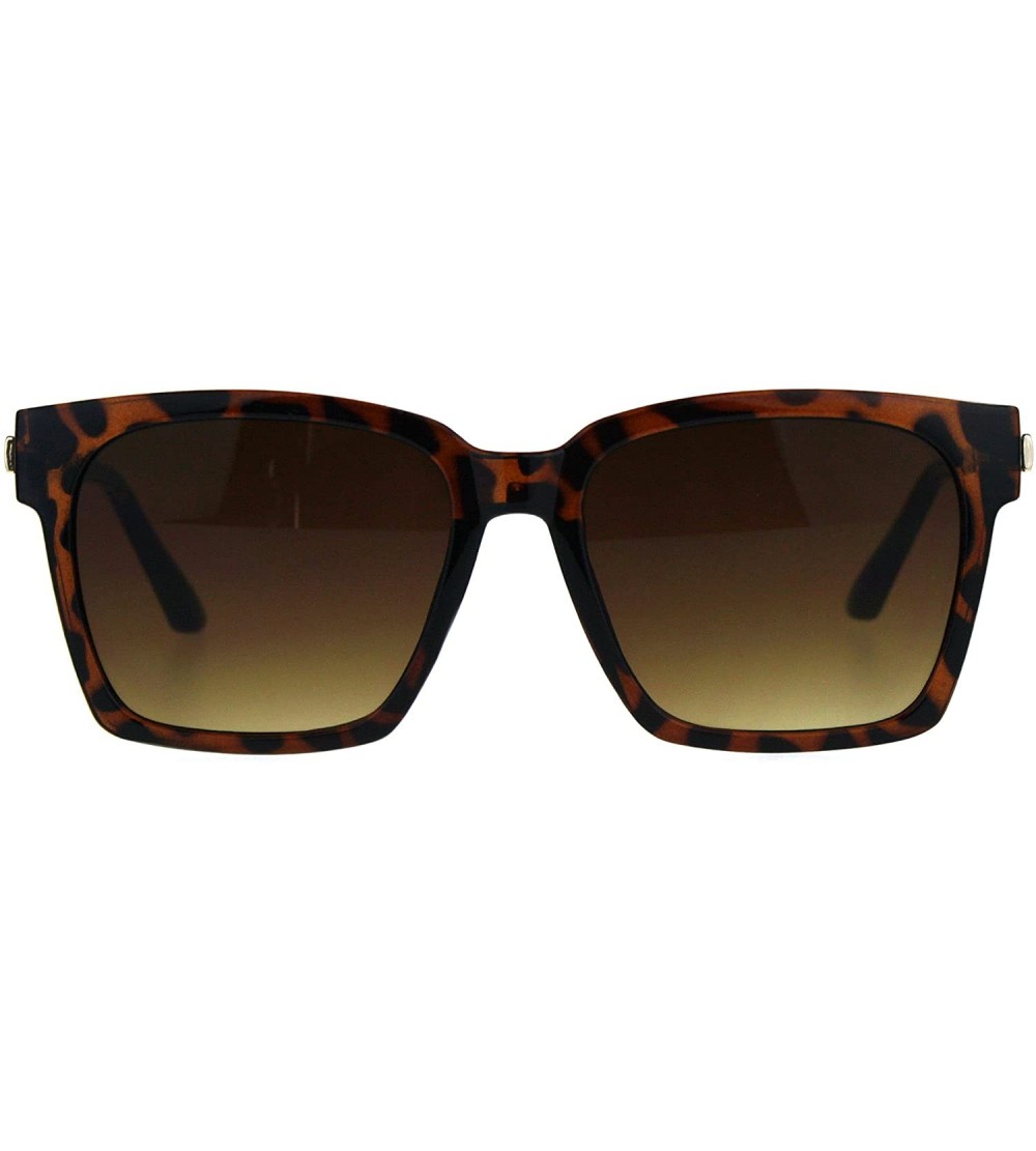 Square Square Frame Sunglasses Unisex Hipster Fashion Shades UV 400 - Tortoise (Brown) - CN1895Z2A3X $19.18