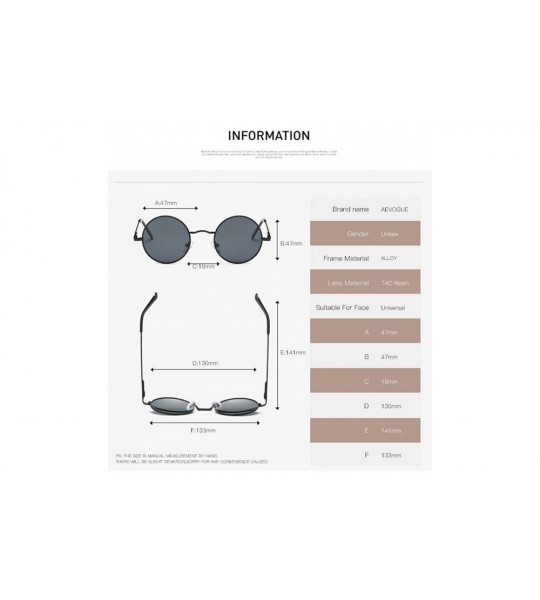 Round Polarized Sunglasses Small Round Lens Metal Frame Retro Unisex Glasses AE0518 - Silver&black - CA12NS60TDX $20.79