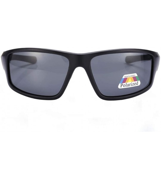 Round Sunglasses Polarized Glasses Outdoor - Black - CZ18XOMT7M5 $43.38