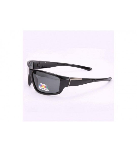 Round Sunglasses Polarized Glasses Outdoor - Black - CZ18XOMT7M5 $43.38