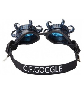 Round Kaleidoscope Eyewear Steampunk Goggles Glasses Paw Frame Cosplay Goggles - Blue - C918T93E5HA $20.13