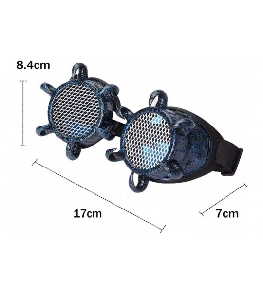 Round Kaleidoscope Eyewear Steampunk Goggles Glasses Paw Frame Cosplay Goggles - Blue - C918T93E5HA $20.13