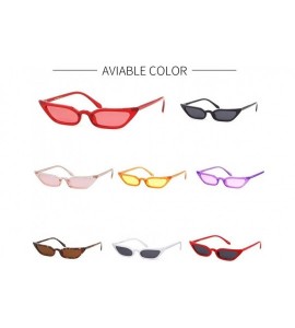 Rimless Vintage Sunglasses Women Cat Eye Frame Colorful lens Glasses UV 400 Protection - (2 Packs)black/Clear Pink - CQ194TL2...