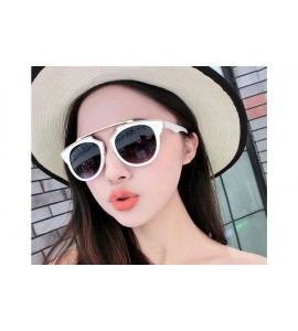 Goggle Woman's Retro Style Sunglasses Plastic Frame Glasses Lady Outdoor Uv400 White - CZ11ZSICRZR $18.79