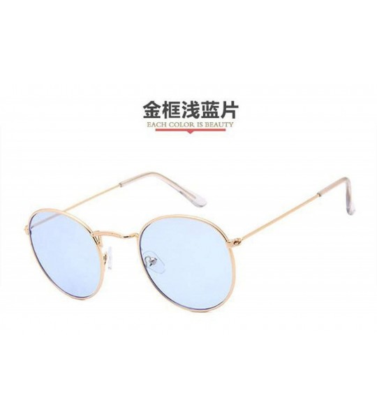 Round Women Classic Retro Round Sunglasses Fashion Vintage Small Sun Glasses Luxury Mirror Men Dazzle - 17 - CD198A4G7M6 $59.61