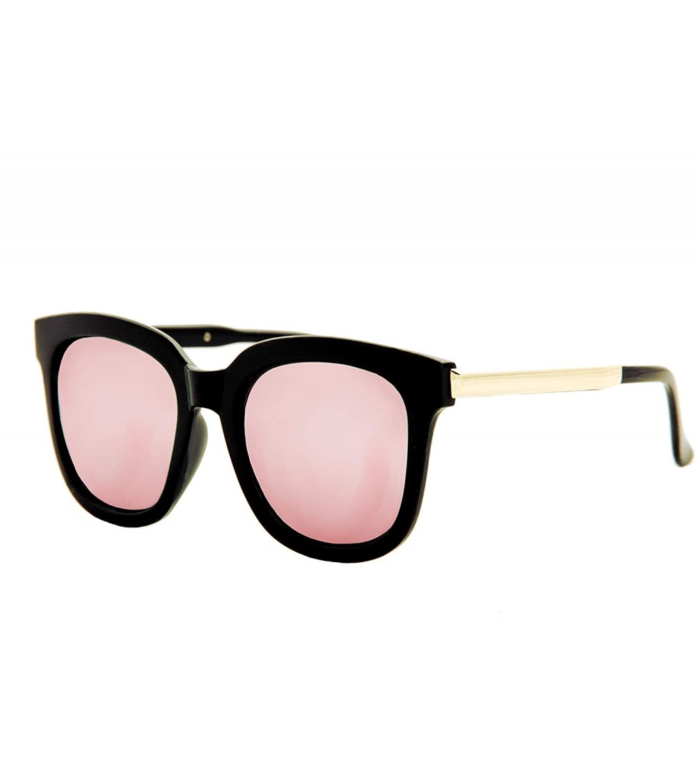 Square Stylish Sunglasses Women Modern Fashion Square Mirrored Lens Oversized - C318O7K3Q29 $20.04