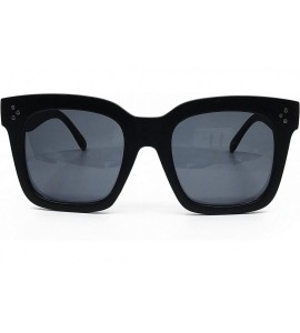 Cat Eye Premium Oversize XXL Women Men Style Fashion Mirror Tint Sunglasses - Matte Black - CN18GG6Q0LW $27.02