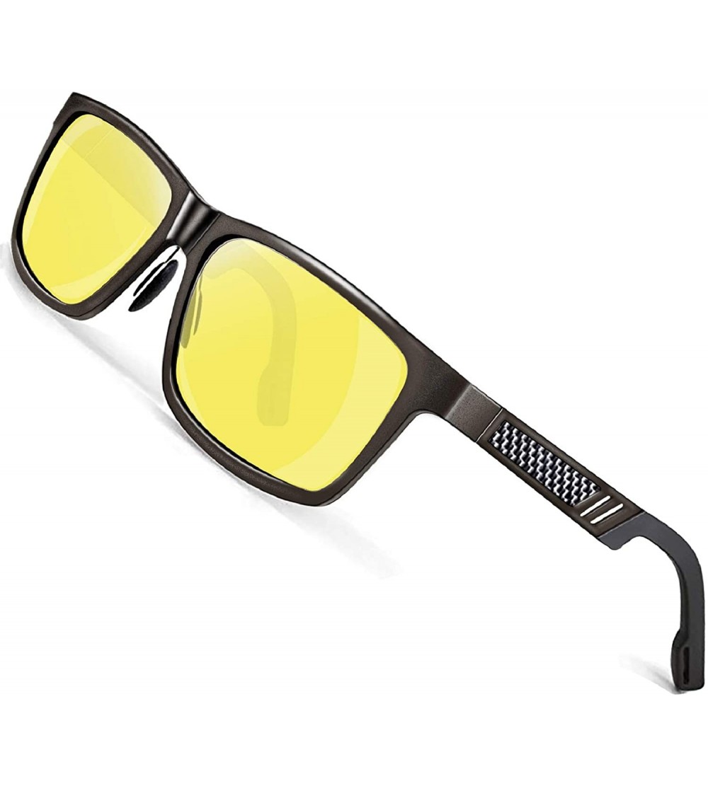 Round Mg-Al Driving Polarized Sunglasses for Men UV Protection Outdoors Sunglasses for Medium&Big Head 61MM Lightweight - C51...