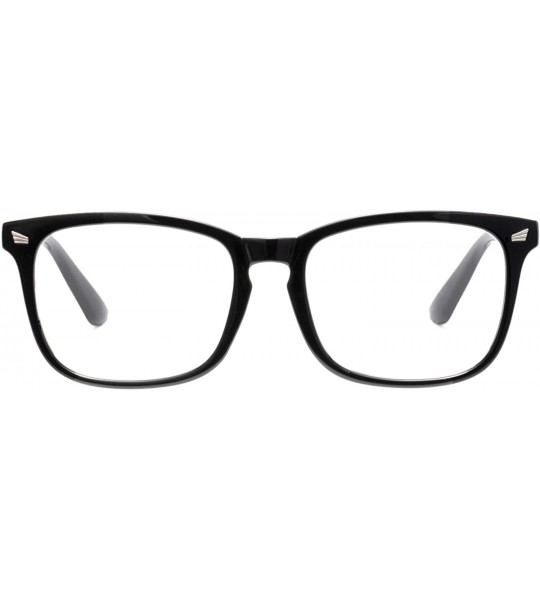 Aviator Non-Prescription Glasses for Women Men Clear Lens Square Frame Eyeglasses - Black - C518Z45WQYZ $19.04